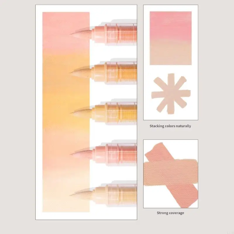 

2025 New Liquid Acrylic Paint Marker 12 Color Acrylic Paint Pen Brush Marker for Journal