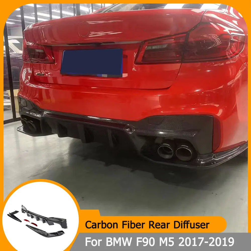 Carbon-Heckdiffusor Spoilerlippe für BMW F90 M5 2017-2019 Heckdiffusor Lippe Auto-Karosserie-Kit