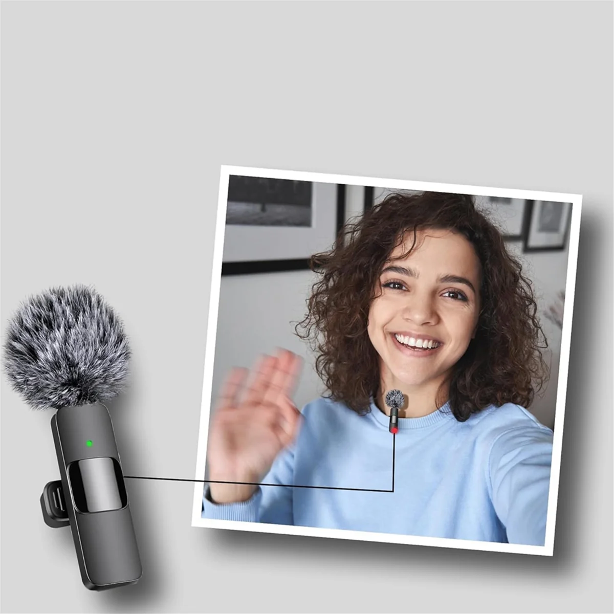 3 in 1 Wireless Lavalier Microphones for , Android, Camera, USB-C Microphone, Mini Microphone with Noise Reduction