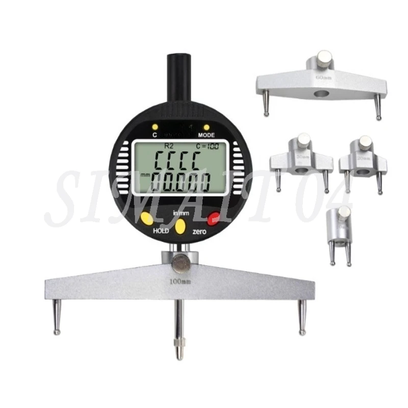 High Accuracy Digital Radius Gauge Digital Radius Indicator with 5 Changeable Measuring Jaw Electronic Indicator
