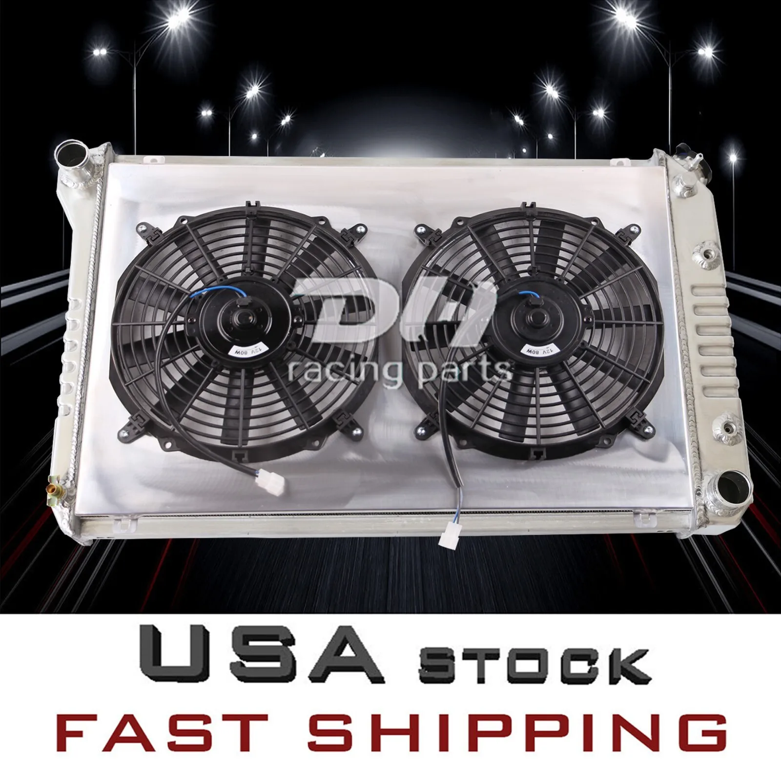 

3 Rows Radiator&Shroud&Fans Fits 1968-1987 Chevy GMC C/K C10 C20 C30 28''W CORE