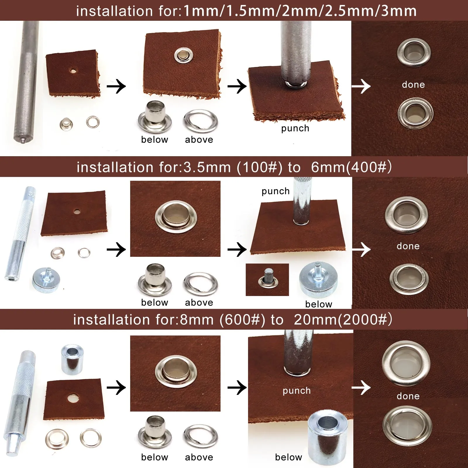 Metal Eyelet Punch Mold 6