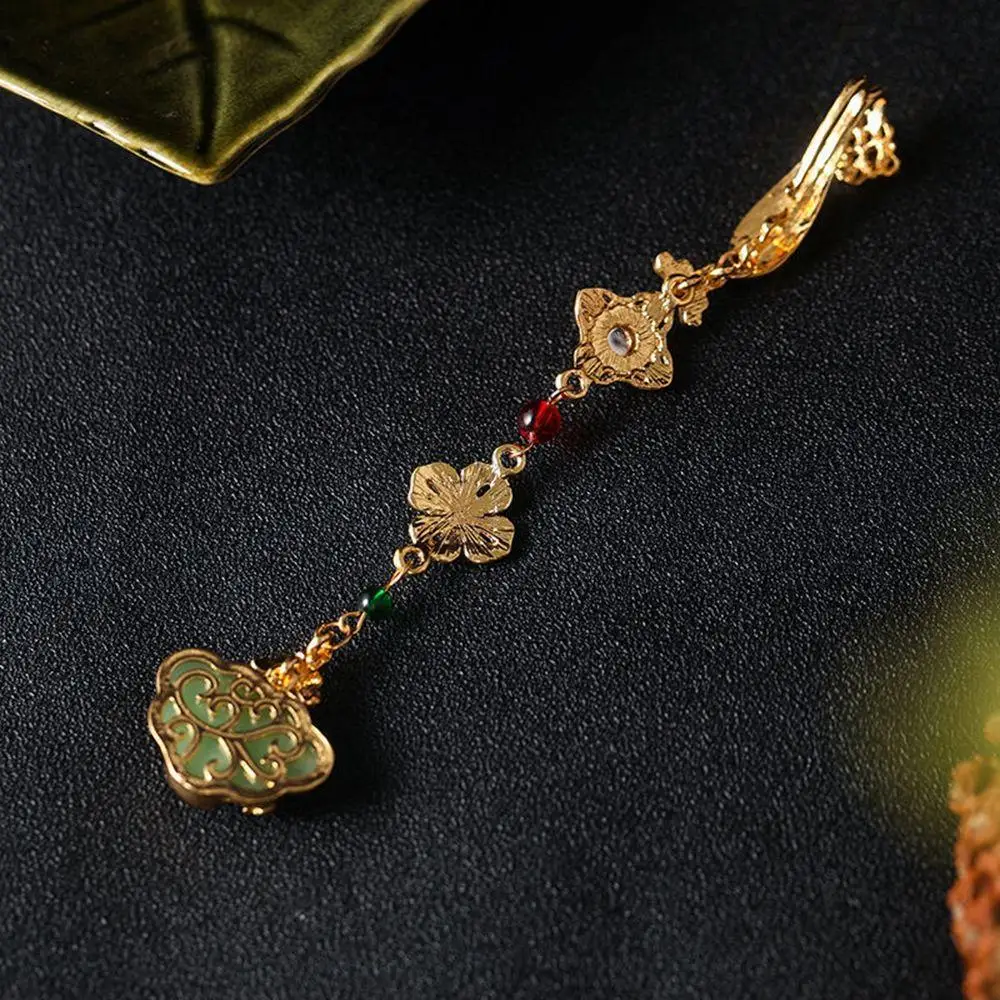 نمط دبابيس Hanfu زهرة فراشة للفتيات شرابة دبابيس معدنية طوق دبابيس شيونغسام دبوس اكسسوارات العتيقة مروحة قلادة #4