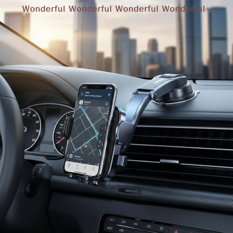 Universal Dashboard Phone Holder for Car 360° Rotation Suction Cup Mount Stable Stand for Road Trip Hands-Free