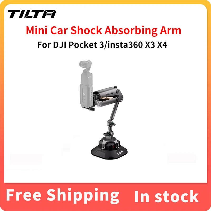 TILTA HDA-T15 For DJI Pocket 3 insta360 X3 X4 Hydra Alien Mini Car Shock Absorbing Arm Car Shooting Electric Suction Cup