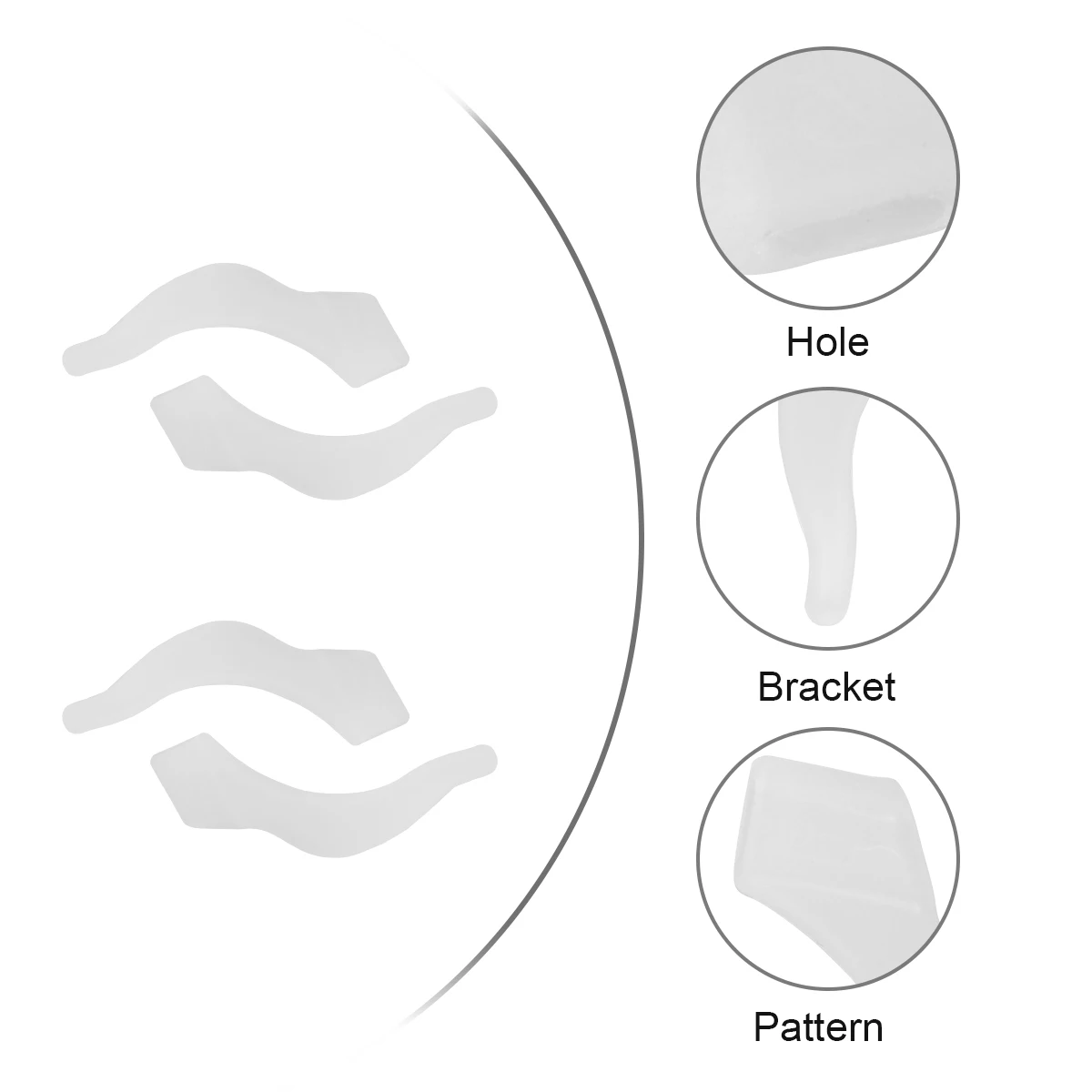 10 пар очков, противоскользящий чехол, гибкий силиконовый спортивный нескользящий комплект с ушными крючками, подходит для очков, комплект ножек, солнцезащитные очки