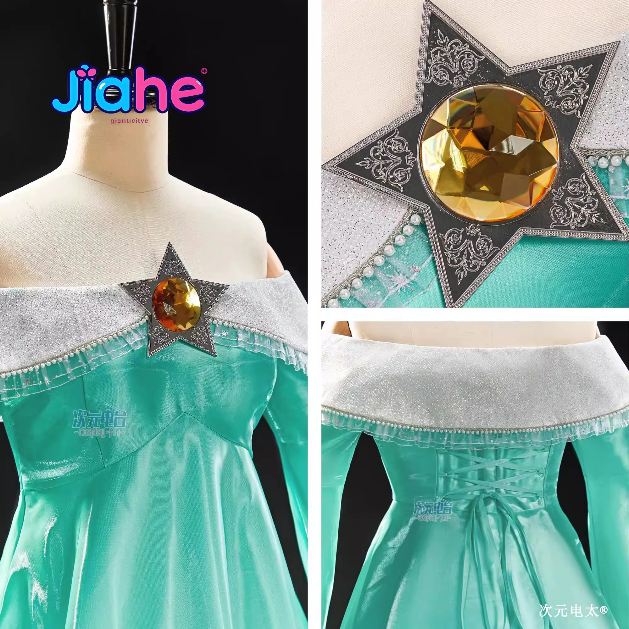 

Movie Rosalina Cosplay Costume Dress Adult Women Rosalina Princess high quality Blue dress Halloween Fancy Party uniform