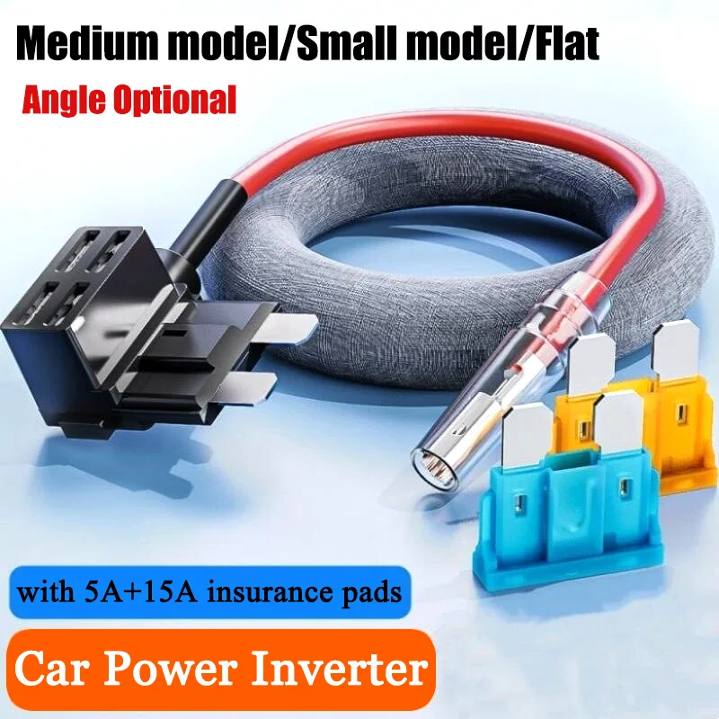 Car Power Strip with 5A+15A Fuse ACC Power Head Fuse Box for Non-destructive Circuit Modification of Driving Recorder Medium siz