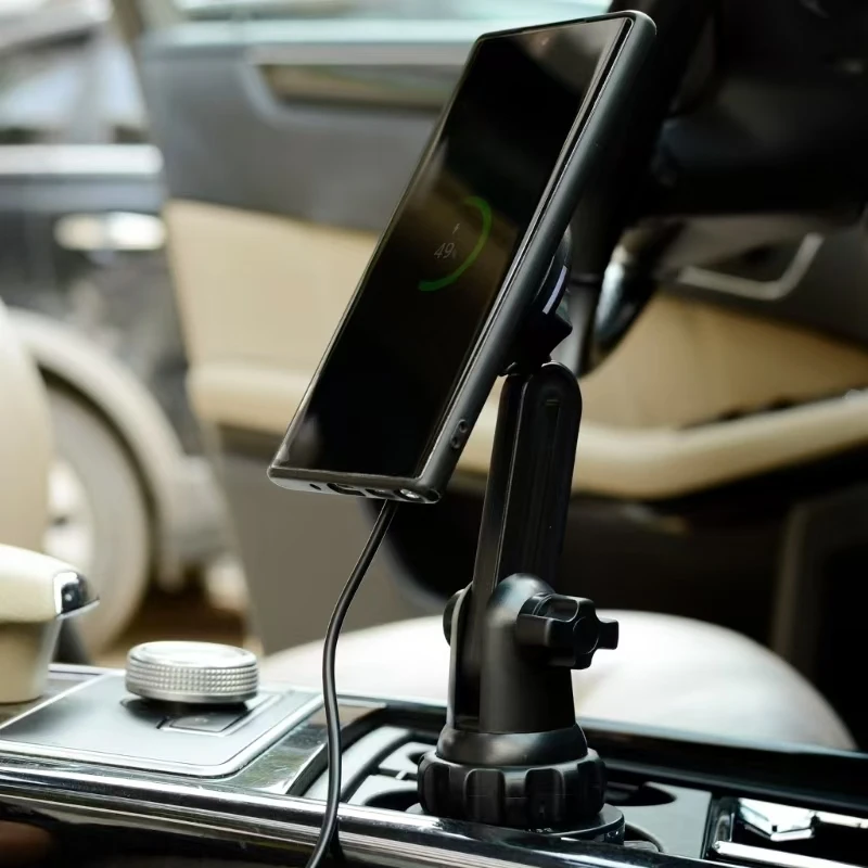 Bezprzewodowa ładowarka Elastyczne ramię Magnetyczny uchwyt samochodowy na kubek Maxsafe Ładowanie samochodowe dla Magsafe iPhone 15 Samsung S23 Ultra Stand — zdjęcie produktu 2