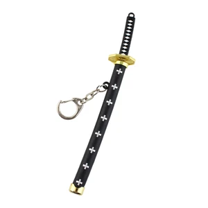 Anime Roronoa Zoro Schwert Keychain, Sabre Sabre Snowful Messer Schlüsselbund, Katana Schlüsselbund für Frauen und Männer 12 Hauptverkaufsschwert mit Scheide - №6