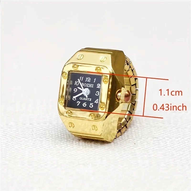 1PC Finger Watch Men\'s and Women\'s Quartz Watch Mini niche Finger Watch Can Watch Time True Watch Ring Watch Trend