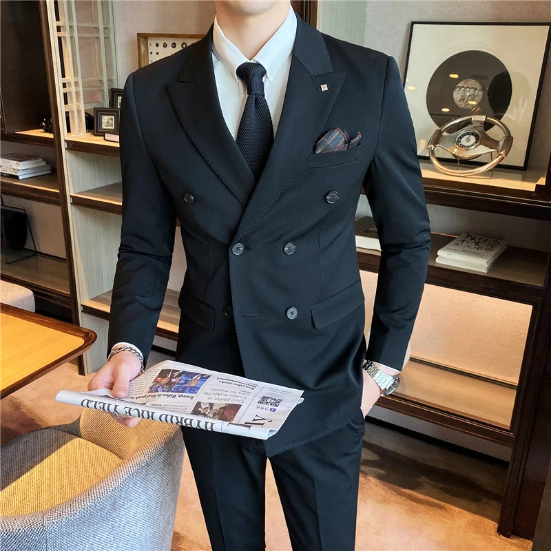 JC735 Men's suits Korean version slim business suits trousers professional formal suits groom wedding dress