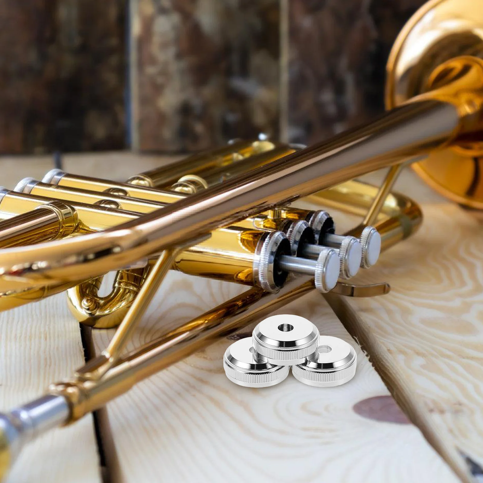 Tapas de cobre, pistón de tornillo especial, piezas de repuesto de Metal duraderas para trompeta, Kit de reparación de válvula de corneta, instrumento Musical, 3 uds.