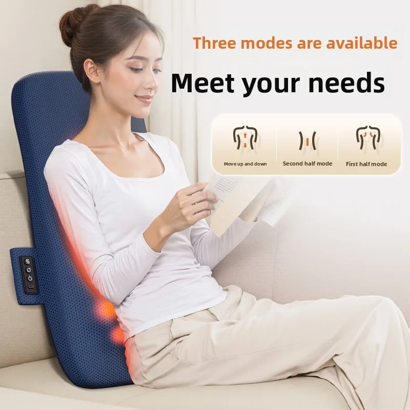 Waist Massager Fully Automatic Kneading Full Body Massage Cushion Back Support Lying Pad Slim Rechargeable Back Massager
