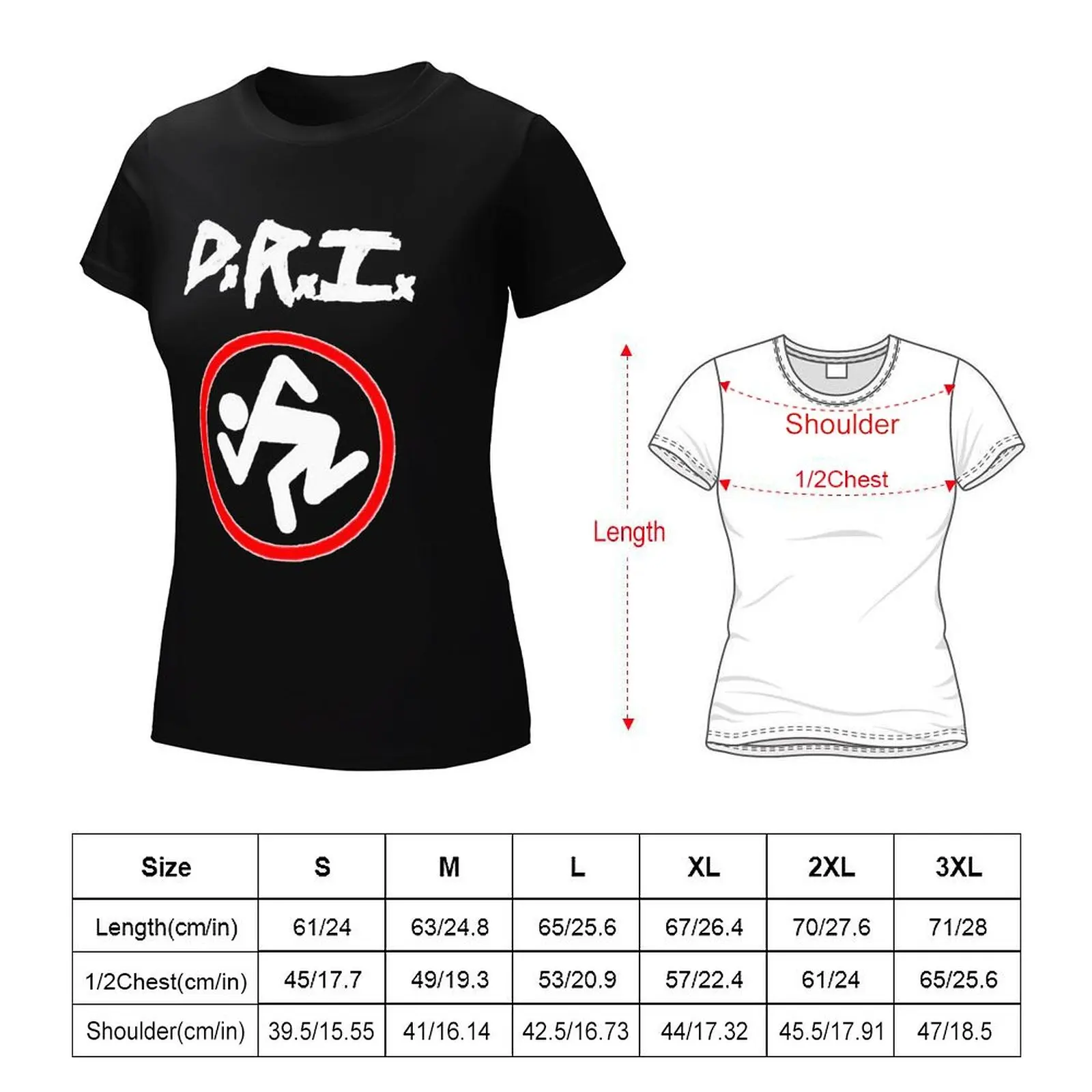 D.R.I. Band T-Shirt plus size tops funnys tops Women