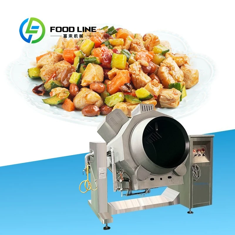 

Commercial Industrial Food Vegetable Cooking Robot Automatic Fried Rice Cooker Mixer Machine​ Customized.