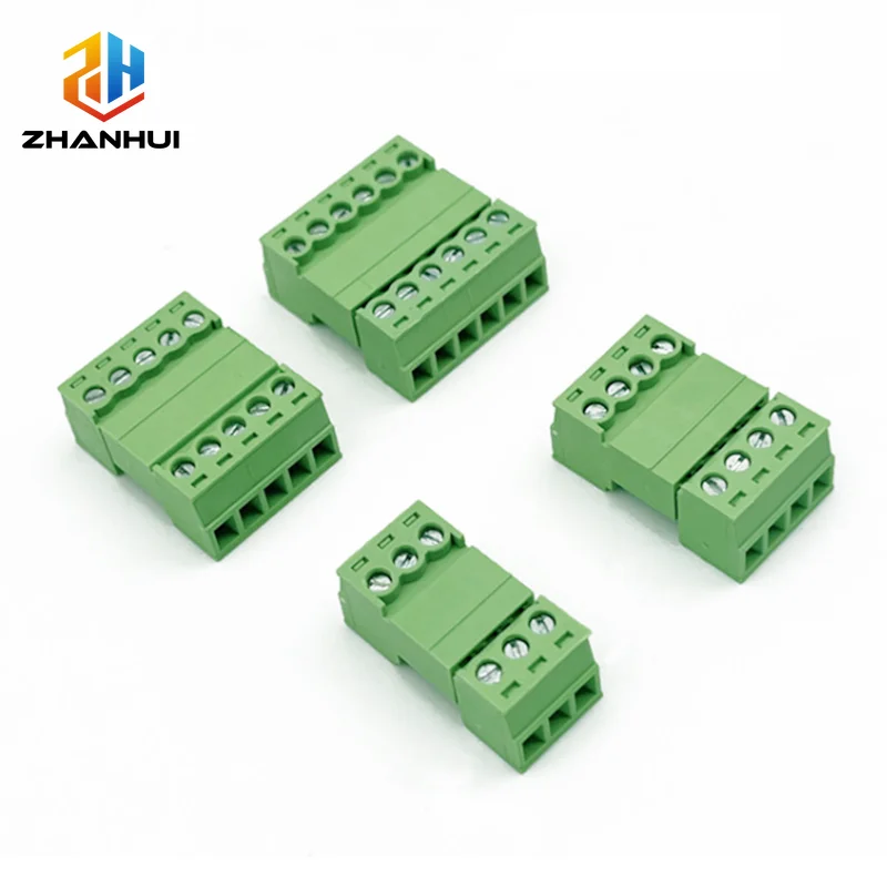 1Set 15EDGRK-3.5mm Aerial Butt Solderless Terminal Block - 2-12Pin Male-Female Plug-in Socket for Industrial Wiring