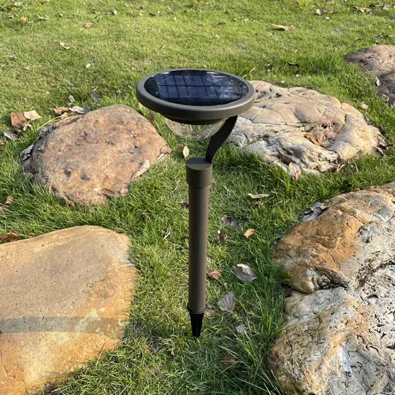 Solar stainless steel outdoor lawn light household super bright villa courtyard garden waterproof plug led landscape light