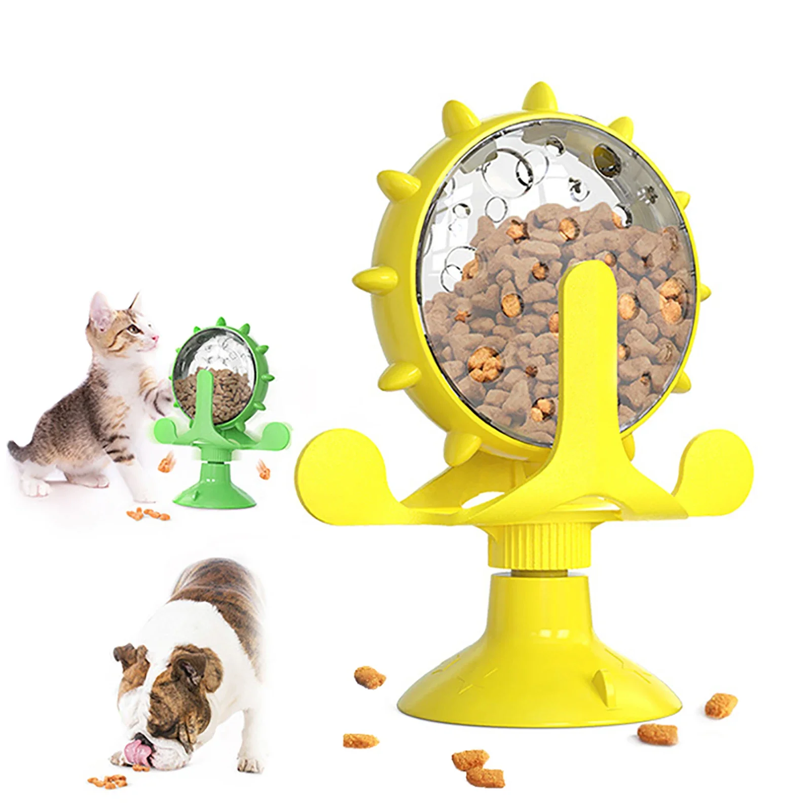 

Interactive Treat Leaking Toy For Cat Small Dogs Slow Feeder Dispenser Puppy Funny Rotatable Wheel Improve IQ Kitten Accessories