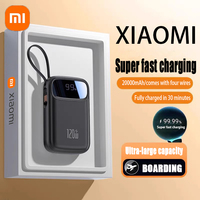 Xiaomi 22.5W 10000mAh 20000mAh Power Bank Built-In Retractable USB-C & Lightning Cable for iPhone 16 Samsung S25 Xiaomi Poco