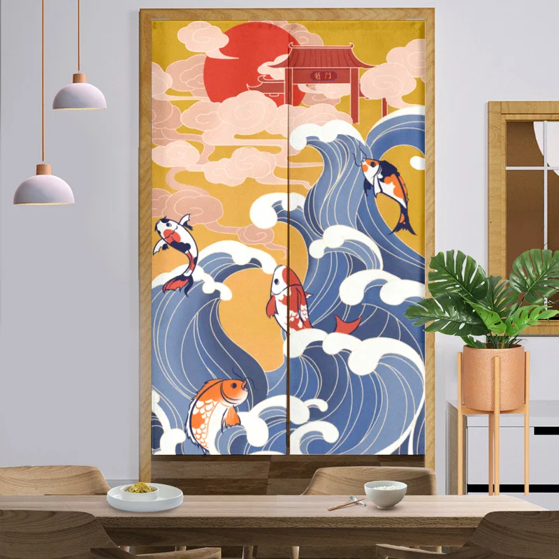 Toilet Bathhouse changing room Curtain Privacy Partition Doorway Curtains Kitchen Entrance Noren Linen Hanging Half-curtain