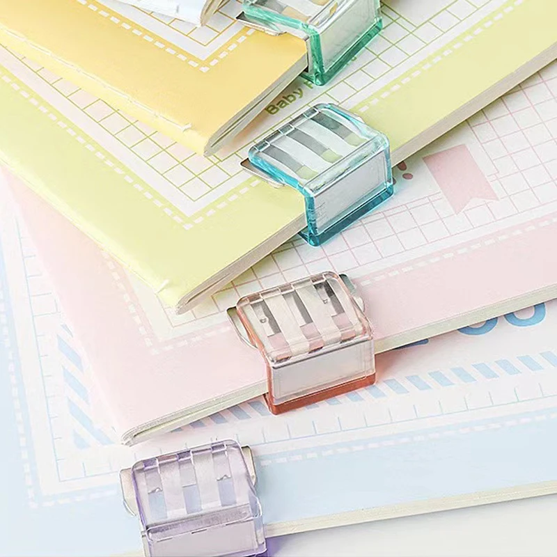 Portable Transparent Paper File Storage Clip Push Clip Student Information Classification Long Tail Clip