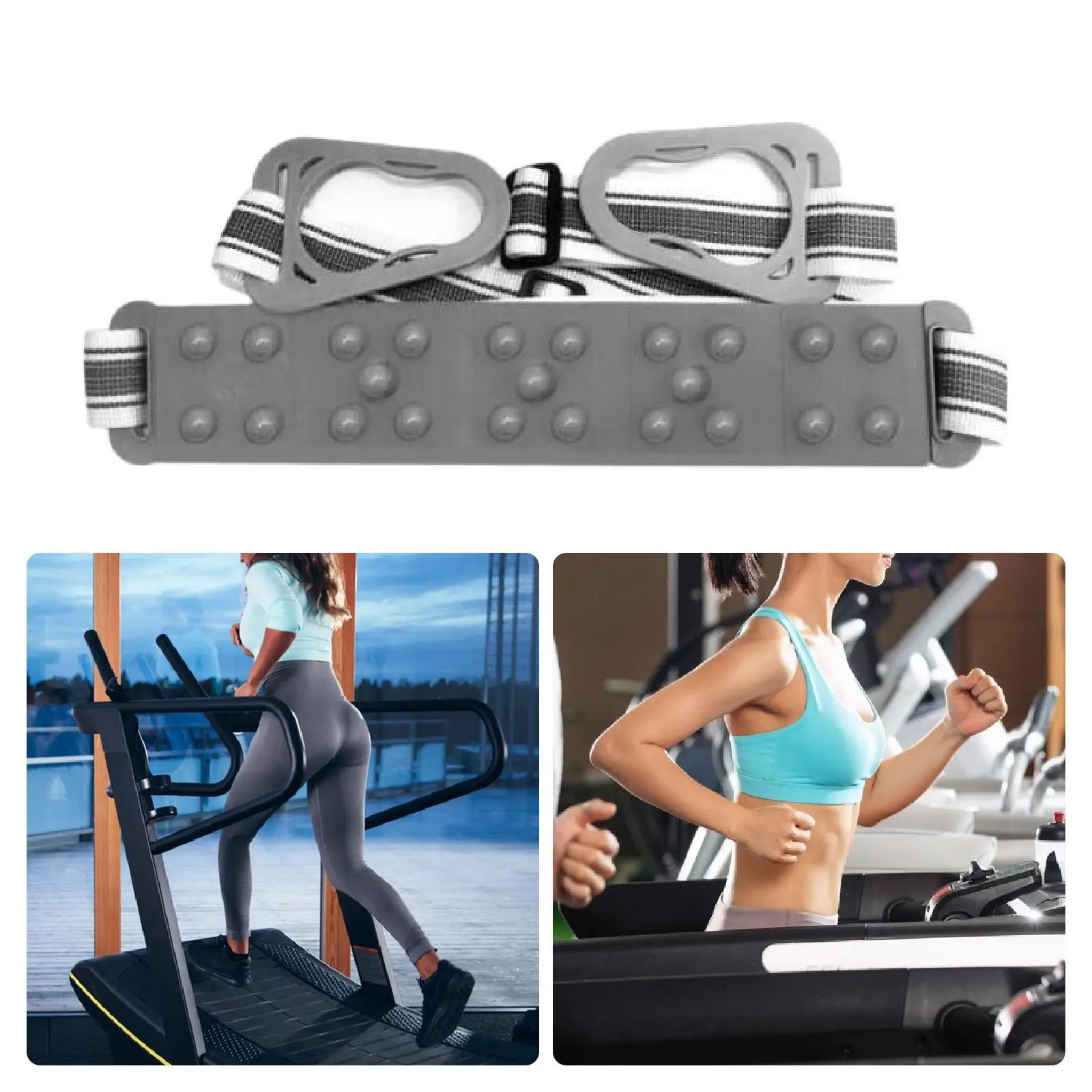 Cinta de correr Cinturón Masajeador de abdomen Equipo de fitness Cinta de correr Cinturón de masaje ajustable para entrenamiento, culturismo, gimnasio en casa