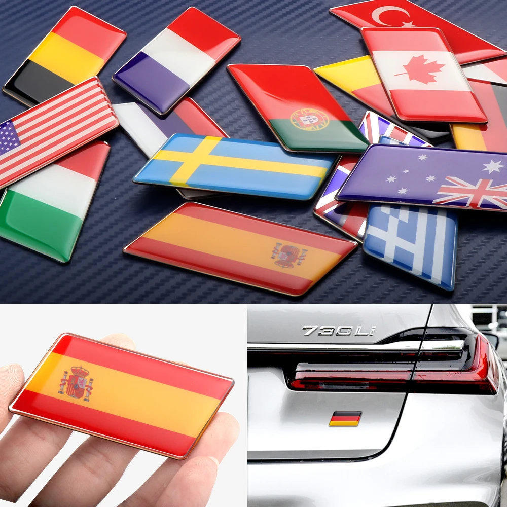 Car Accessories Australia - ตราสัญลักษณ์กระจังหน้ารถยนต์ สติ๊กเกอร์ตกแต่งฝากระโปรงท้ายรถ ธงชาติออสเตรเลีย โปแลนด์ เยอรมนี สวีเดน
