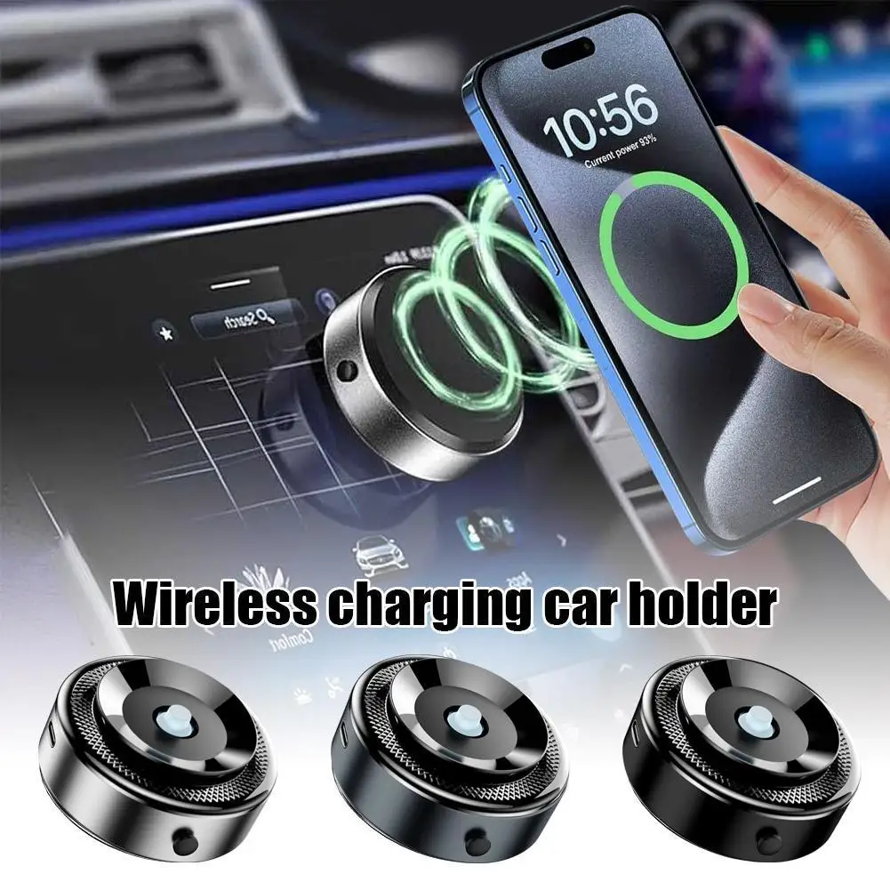 Intelligent Car Holder Phone Vacuum Magnetic Suction Cup Ultra Stable Support Wireless Charging /Regular Style Navigation Mount