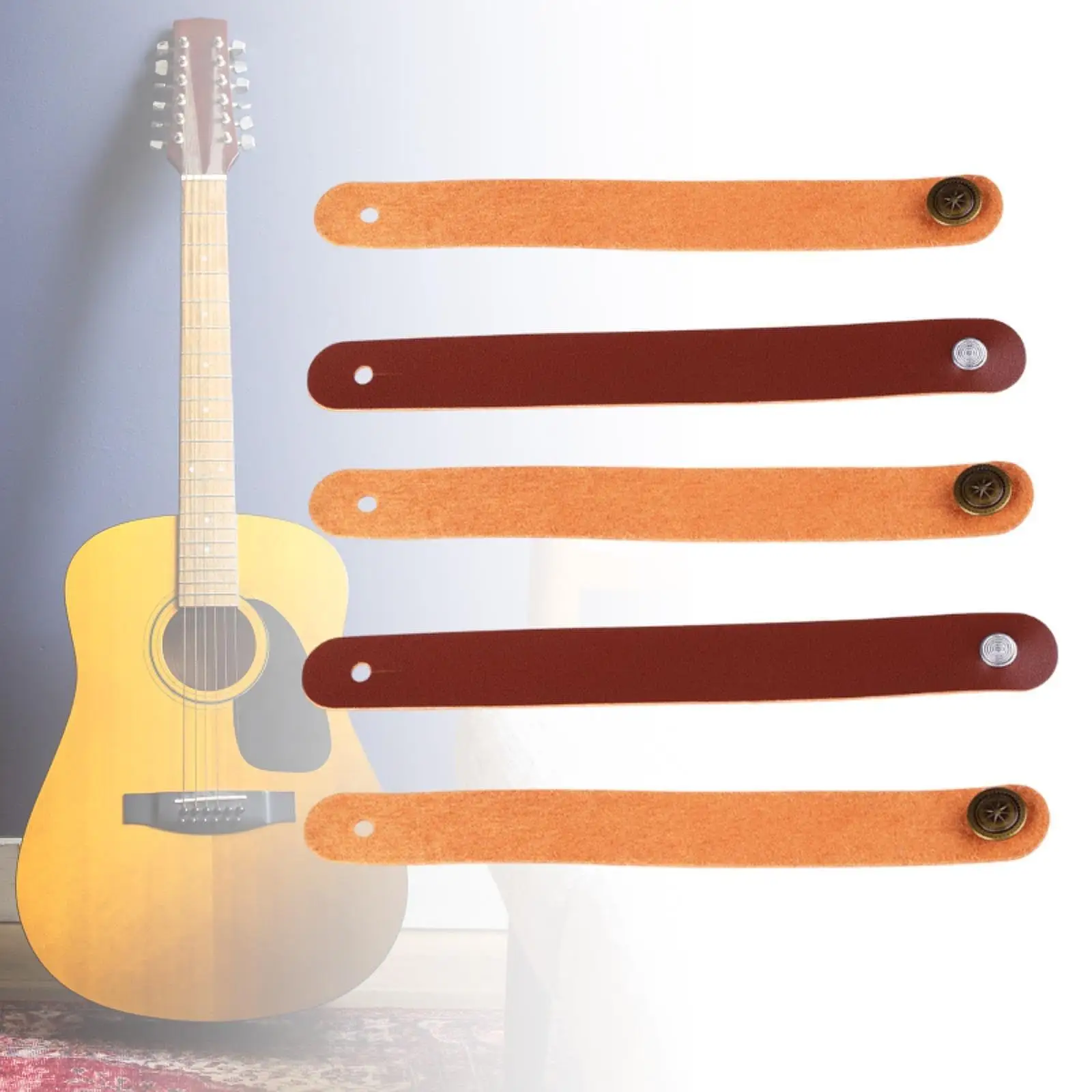 

5Pcs Guitar Headstock Straps Headstock Adapter Tie for Acoustic Electric