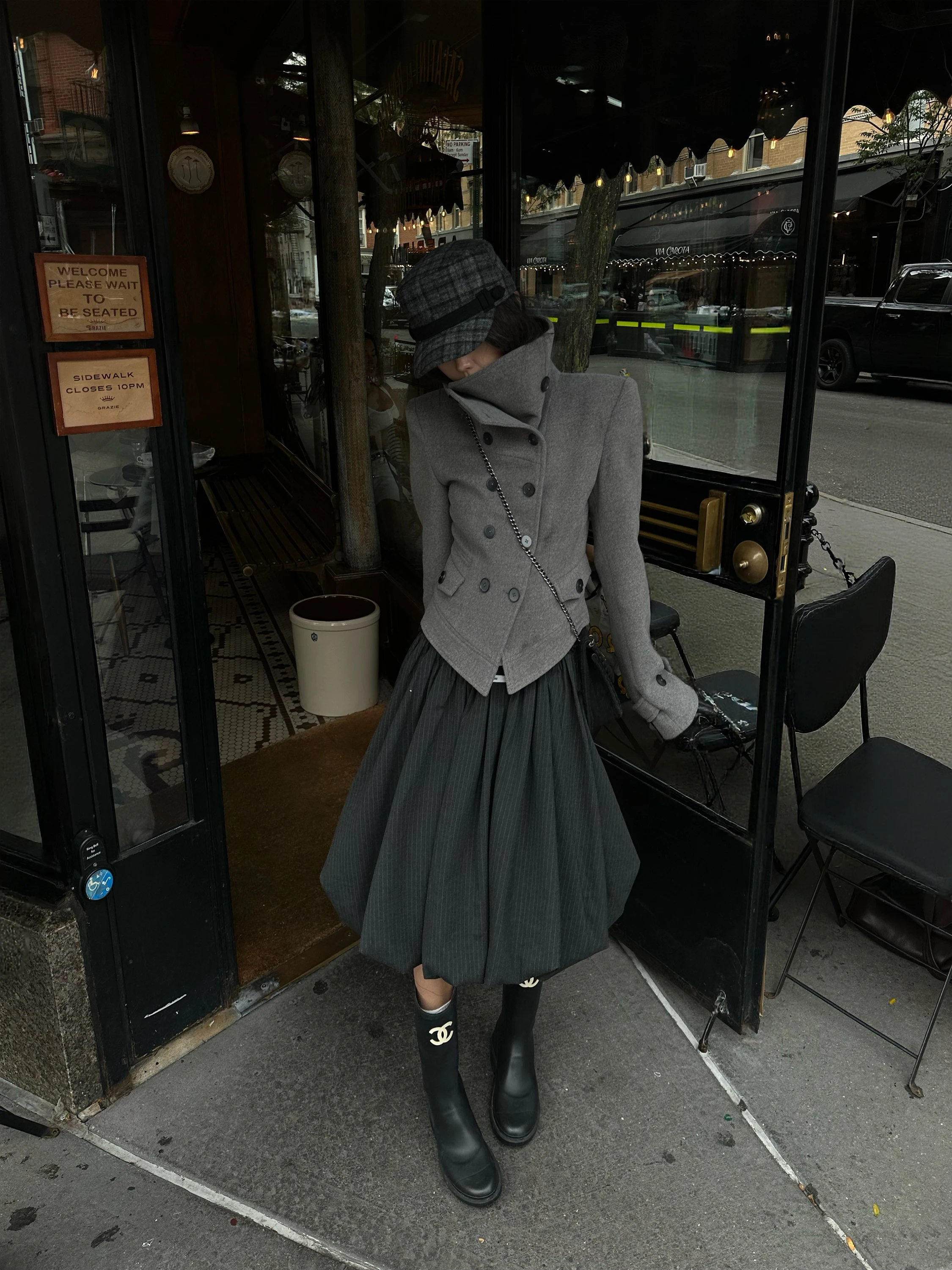 Low Waist Flared Skirt Women's  Skirt Puffy Skirt Warm Inner  Polyester Fiber Non-Elastic Daily Wear A-Line Skirt