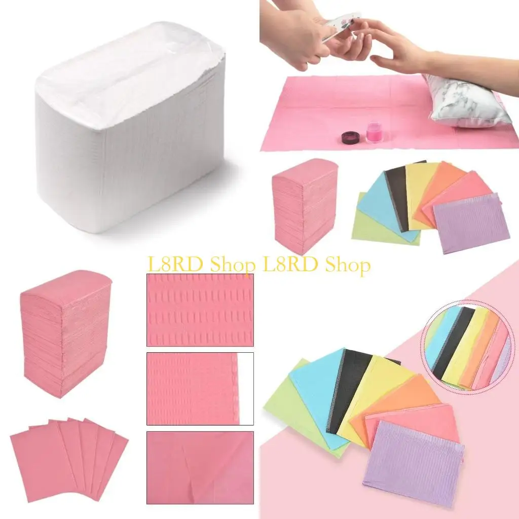 L8RD 125pcs Składany lakier do paznokci jednorazowy poduszka do paznokci Mata Mata