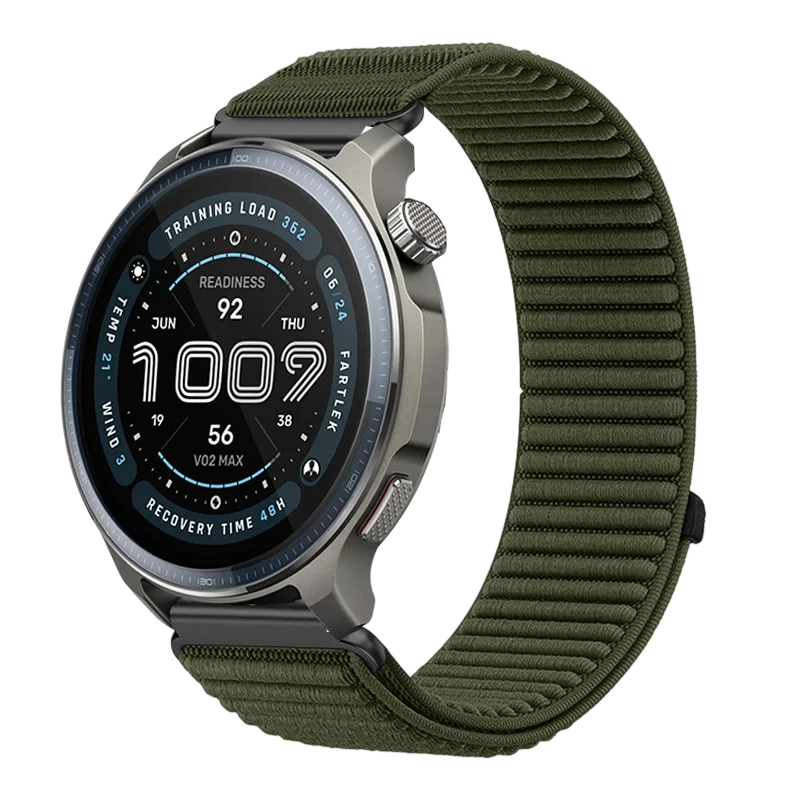 حزام نايلون 22 ملم لساعة Amazfit Helio خفيف الوزن قابل للتنفس مناسب لساعة Amazfit Balance 2/Bip 6/Cheetah Pro الذكية