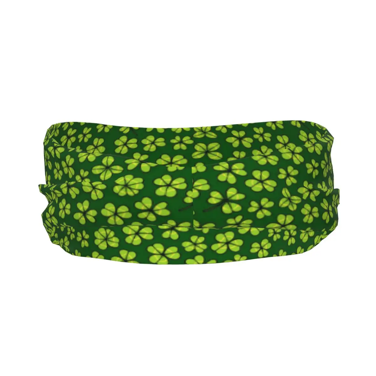 Sports Headband Clover Leaves Pattern Fitness Sweatband Absorbent Cycling Jog Hair Bandage