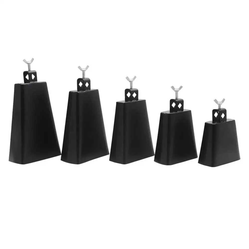 Campanas de vaca para juegos de tambor con palo, campana de percusión de mano, Metal, hierro, 4, 5, 6, 7, 8 pulgadas