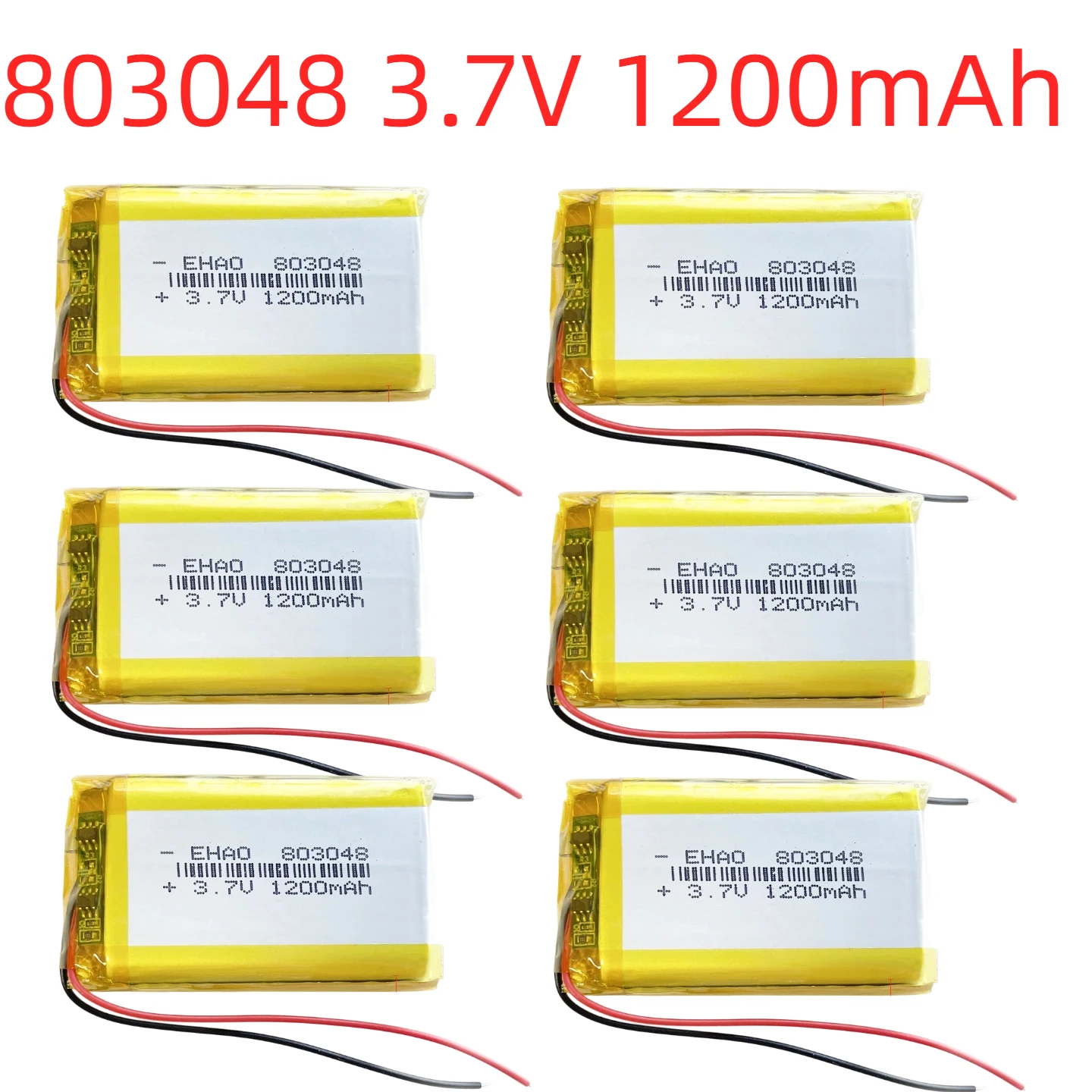 

803048 3.7V 1200mAh Rechargeable Li-Polymer Battery EHAO Lithium Ion Battery for GPS Recording Pen Scanner Bluetooth Device