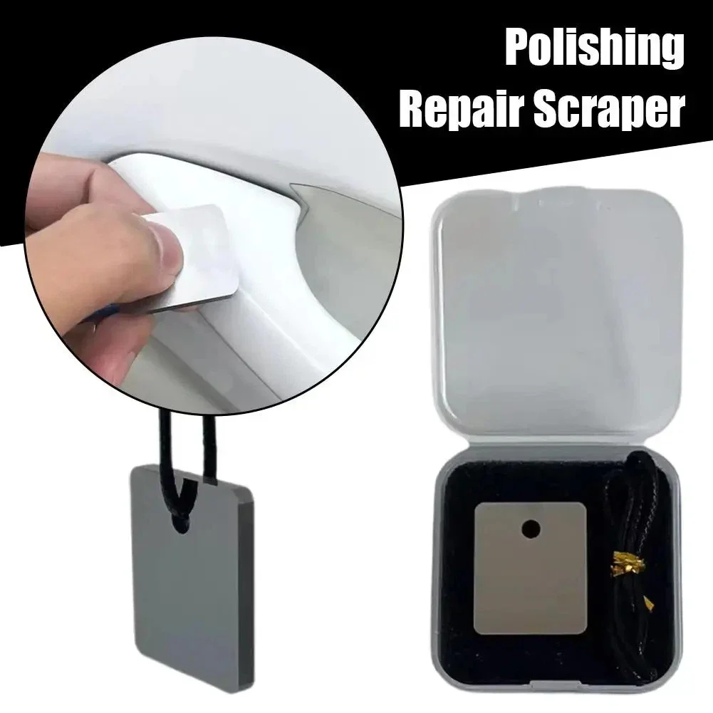 Ferramenta de Reparo de Pintura Automotiva em Aço de Tungstênio - Lixa Côncava para Remoção de Imperfeições, Removedor de Resíduos de Tinta, Kit Raspador de Tinta para Oficina Automotiva