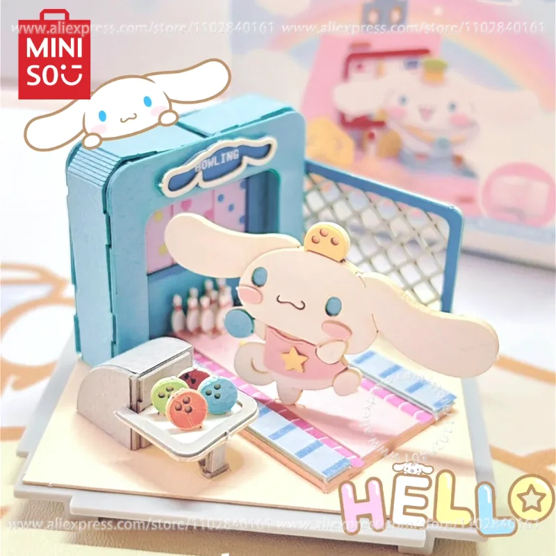 Genuine Blind Box Cinnamoroll Decompression Club Paper Art Scene  Sanrio Gift Surprise Style Kawaii Assembly Birthday 