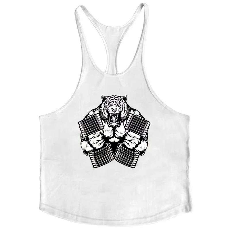 سترة رياضية سترينجر جديدة للرجال لعام 2025 - نمر - بدون أكمام لكمال الأجسام تحت عنوان، مقاس نحيف يسمح بالتهوية للياقة البدنية والتمرين