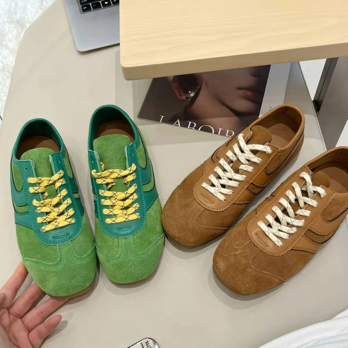 Baskets Confortables et Décontractées pour Femme, Solt Brown, Nouvelle Collection 2024