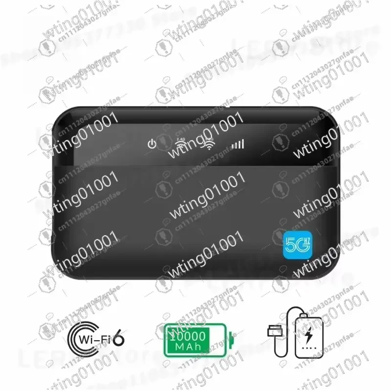 for M100 4G LTE MiFi Router 150Mbps Dual Band WiFi Hotspot with 10000mAh Power Bank and SIM Slot Portable Internet Device