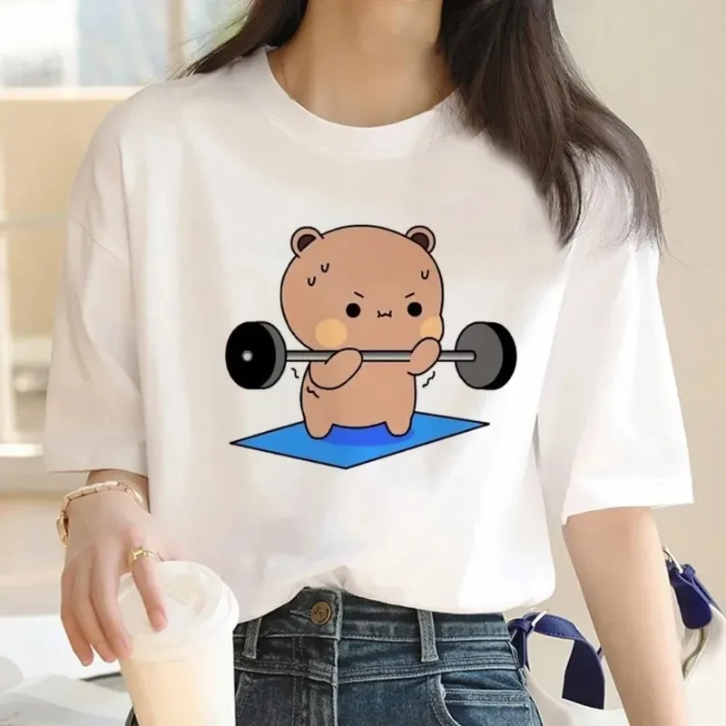 Bubu Dudu T Shirt Women Kawaii Cartoon Cotton Punk Funny T-shirt Hip Hop Unisex Streetwear Harajuku Anime Tshirt Female Clothing