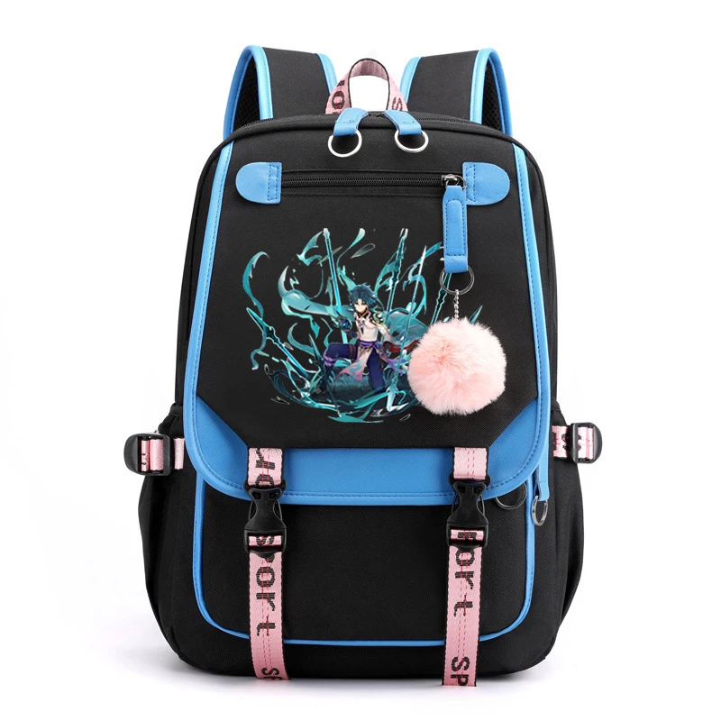 

Waterproof Backpack Teenagers Kids Gilrs Children Student School Bags Laptop Backpack Genshin Impact Anime Travel Shoulder Bag