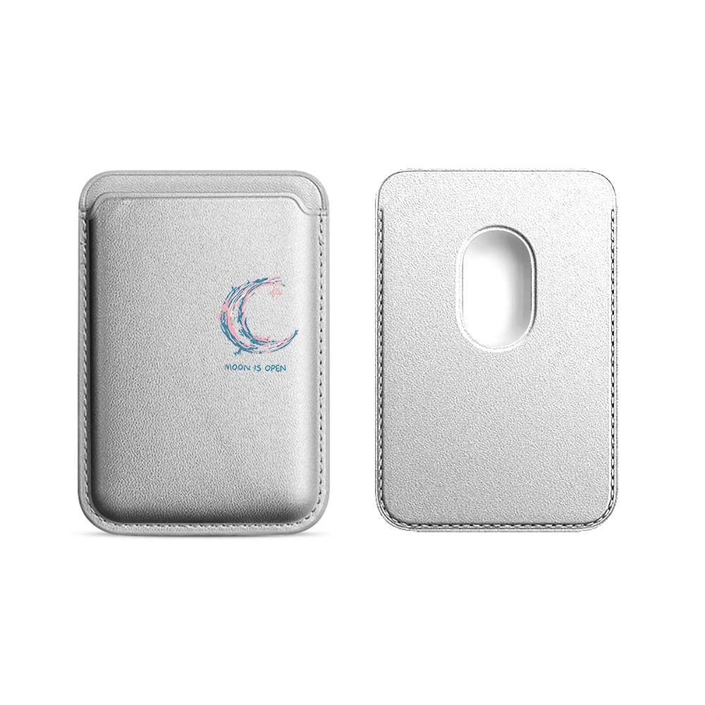 Minimalistisches Kunst-Mond-Leder-Kartenetui, Telefonkartenhalter für Magnetische Hülle, Geeignet für alle iPhone Magsafe Karten-Handyrückseiten-Taschen – Detail 18