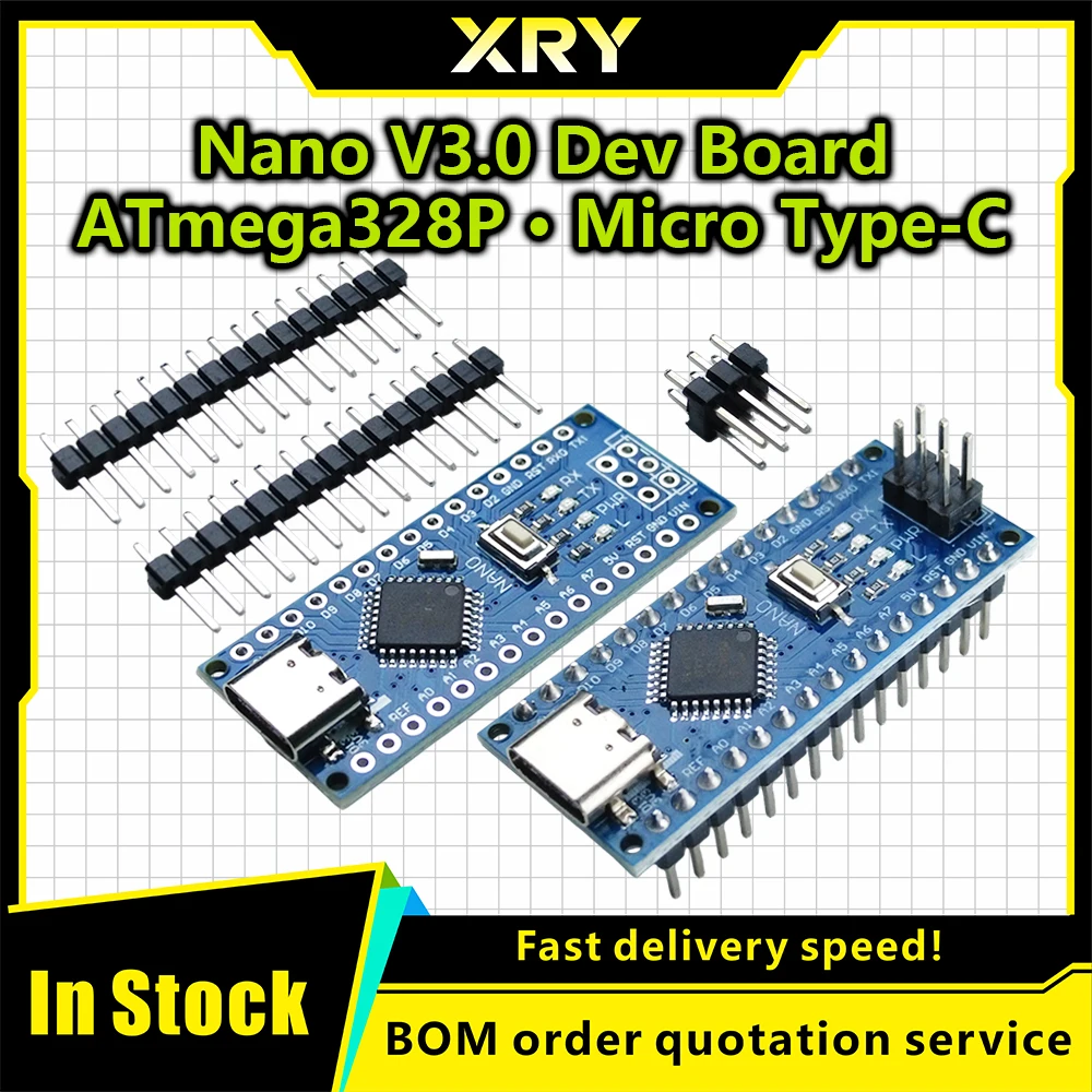 ATMEGA328PB Type-C Micro USB With the Bootloader Compatible Nano Controller for Arduino CH340 USB Driver 16Mhz