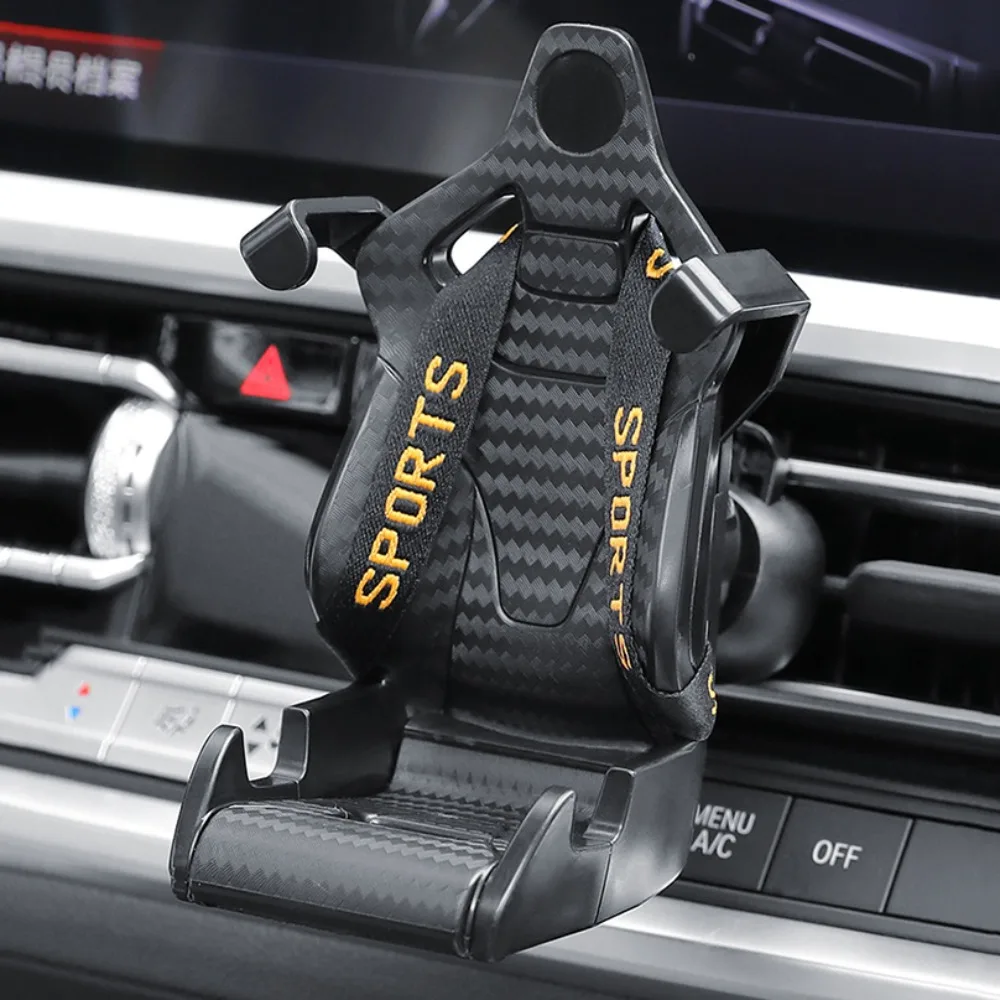 Shock-Resistant Racing Seat Vehicle Bracket Car Bracket Fashion Racing Seat Phone Stand Stable Creative Car Mobile Phone Holder