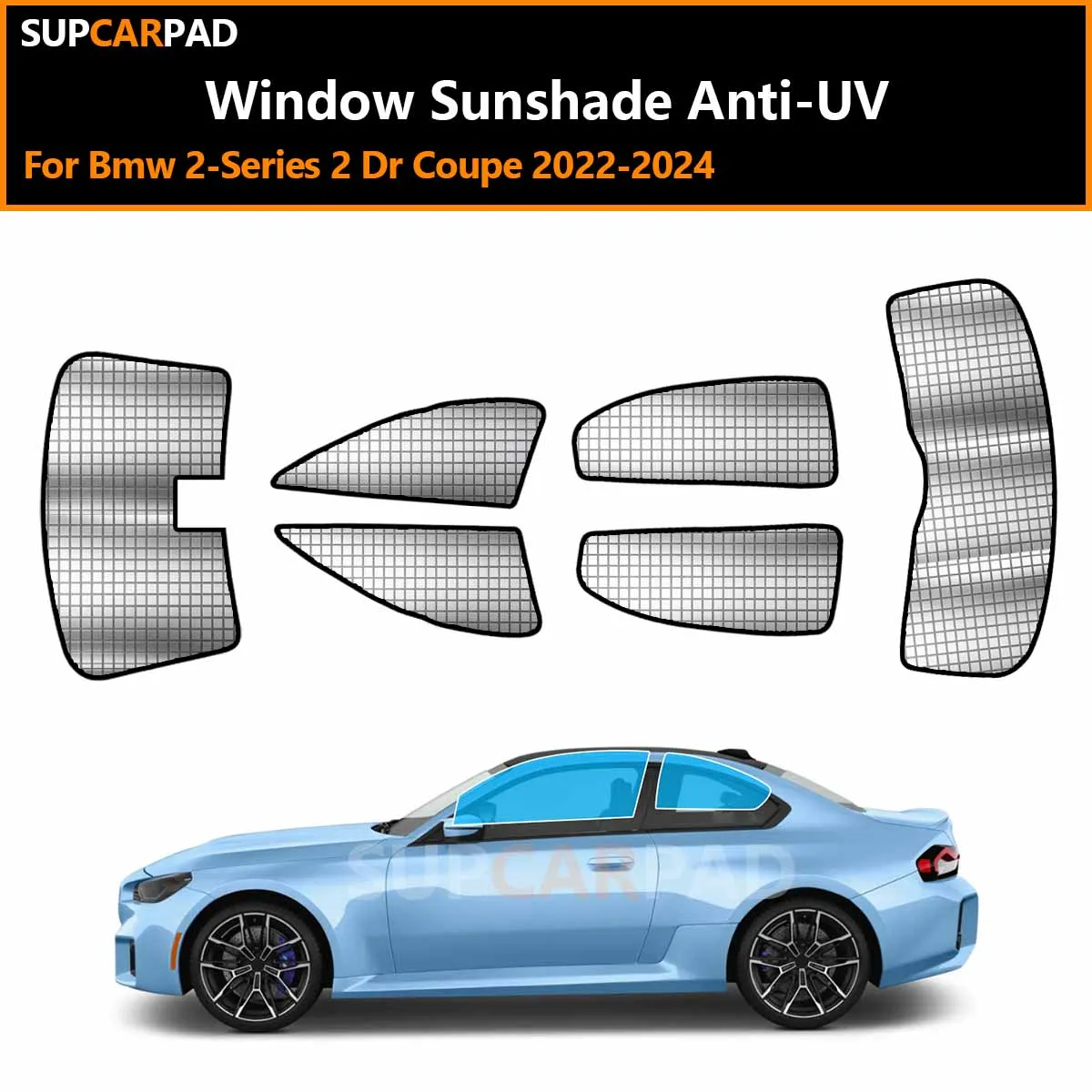 

Для BMW 2-й серии 2-дверного купе 2022-2024: Индивидуальные солнцезащитные шторки на окна автомобиля, анти-УФ, козырьки на окна, аксессуары