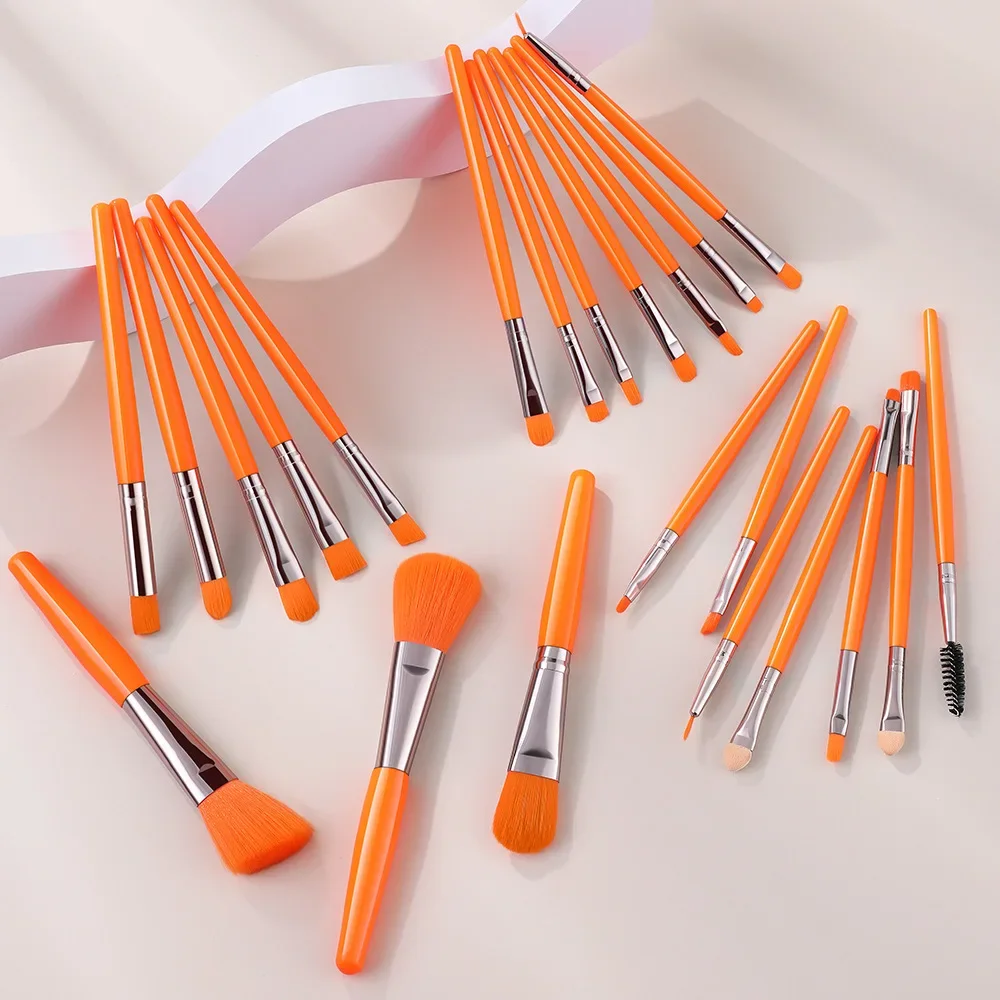 22Pcs Fluorescent Color Professional Makeup Brushes Set for Eyeshadow Foundation Highlighter Blush Brushes Beauty Tool Kits