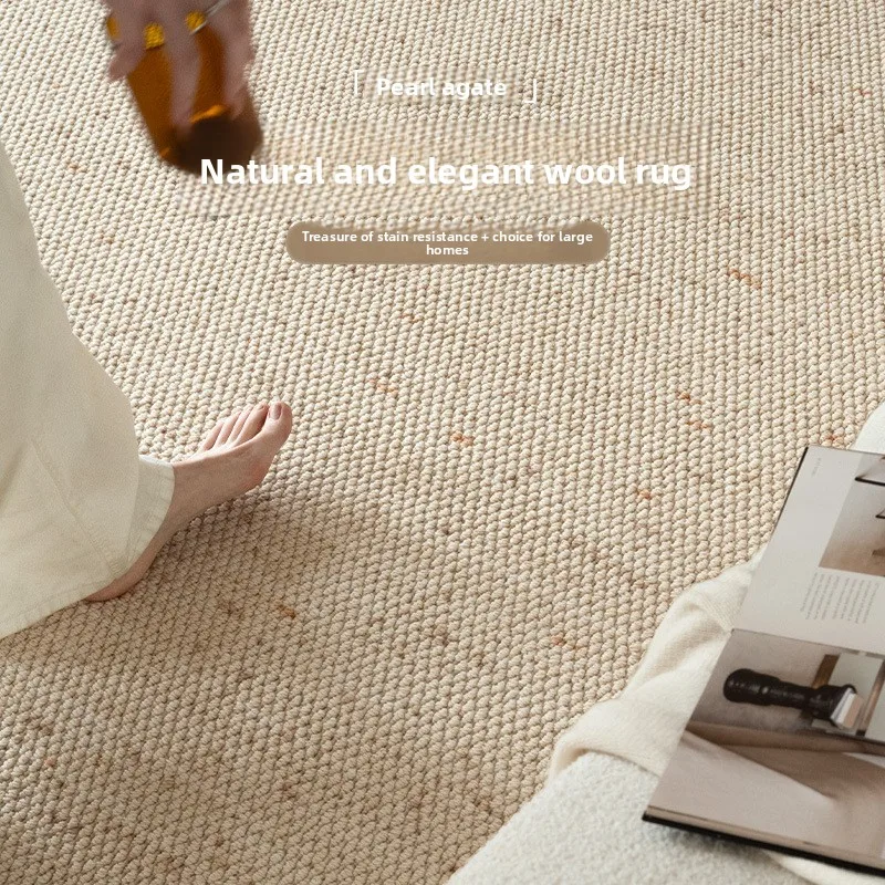 Wool carpet living room bedroom new large area full floor medieval light luxury high-grade dirt-resistant bedroom sofa floor mat