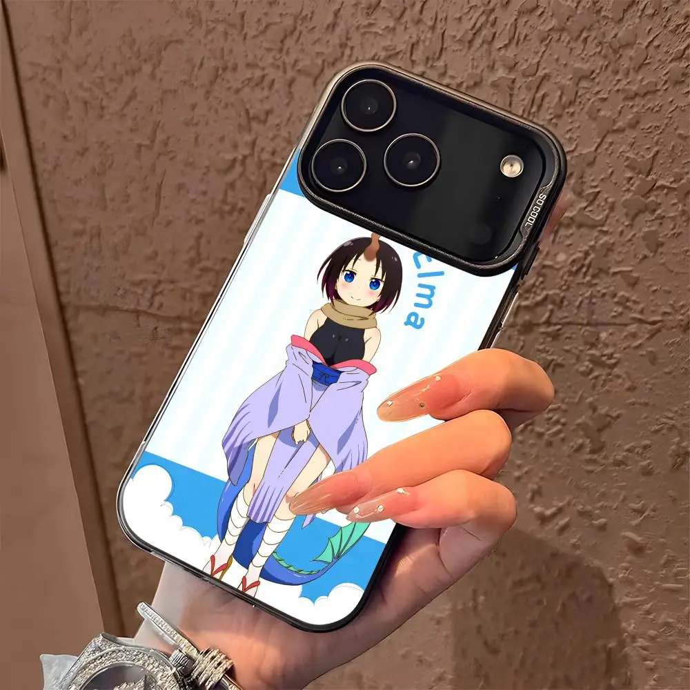 Чехол для телефона Miss Kobayashi's Dragon для IPhone 17, 16, 15, 14, 13, 12, 11 Pro Max Air, многоцветный, матовый, лазерный, металлик, Aurora Funda